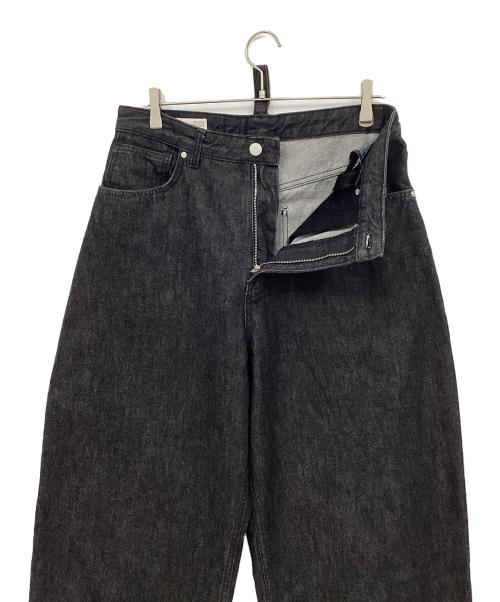 STUDIO NICHOLSON（スタジオ ニコルソン）STUDIO NICHOLSON (スタジオ ニコルソン) ZARA (ザラ) ワイドデニムパンツ ブラック サイズ:78.5㎝（W31）の古着・服飾アイテム