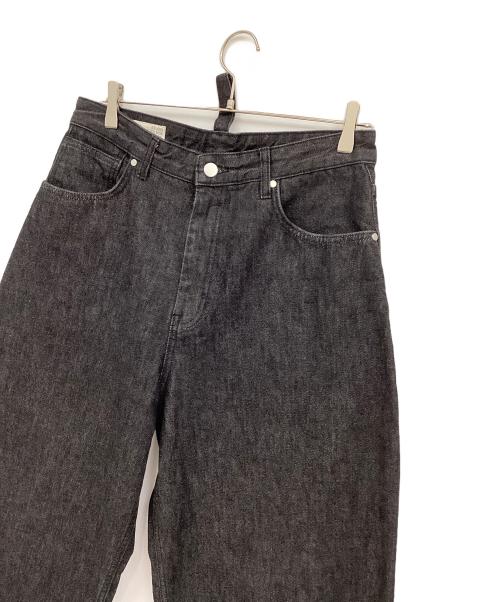 STUDIO NICHOLSON（スタジオ ニコルソン）STUDIO NICHOLSON (スタジオ ニコルソン) ZARA (ザラ) ワイドデニムパンツ ブラック サイズ:78.5㎝（W31）の古着・服飾アイテム