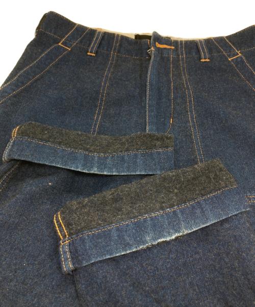 tricot COMME des GARCONS（トリココムデギャルソン）tricot COMME des GARCONS (トリココムデギャルソン) デニムライクウールパンツ インディゴ サイズ:Sの古着・服飾アイテム