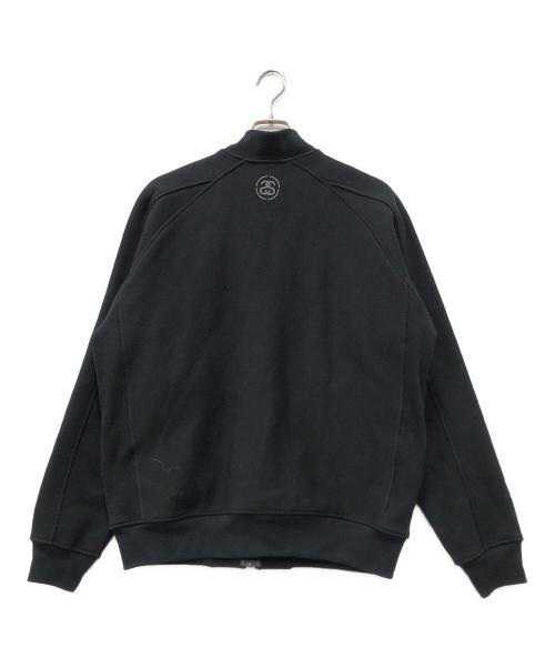stussy（ステューシー）stussy (ステューシー) Champion (チャンピオン) ウィンドストッパー スウェットボンバージャケット ブラック サイズ:XLの古着・服飾アイテム