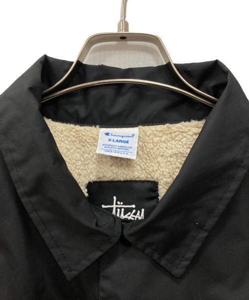 stussy（ステューシー）stussy (ステューシー) Champion (チャンピオン) ワールドツアーコーチジャケット ブラック サイズ:ＸＬの古着・服飾アイテム