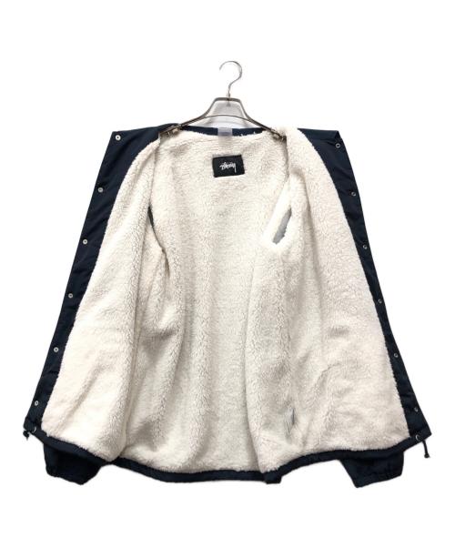 stussy（ステューシー）stussy (ステューシー) Champion (チャンピオン) 裏ボアコーチジャケット ネイビー サイズ:XLの古着・服飾アイテム
