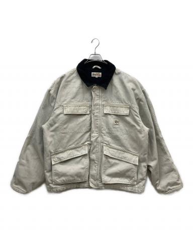 【希少サイズ】 stussy SHOPJACKET WASHED CANVAS 中古・古着通販】stussy (ステューシー) Washed Canvas Shop Jacket