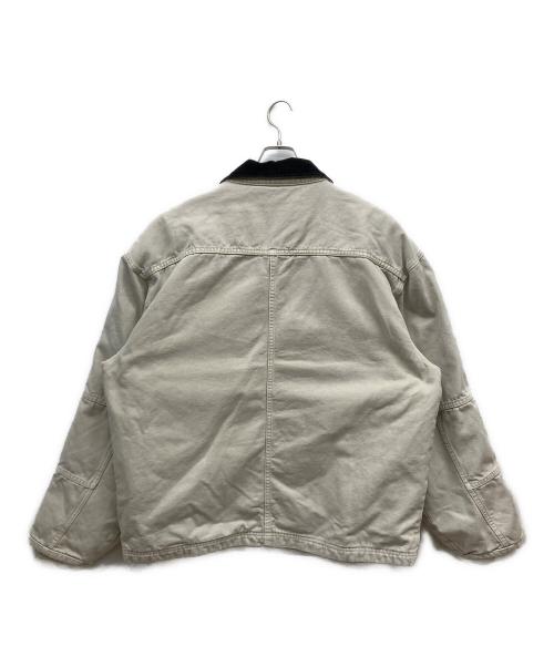 stussy（ステューシー）stussy (ステューシー) Washed Canvas Shop Jacket グレー サイズ:SIZE XXLの古着・服飾アイテム