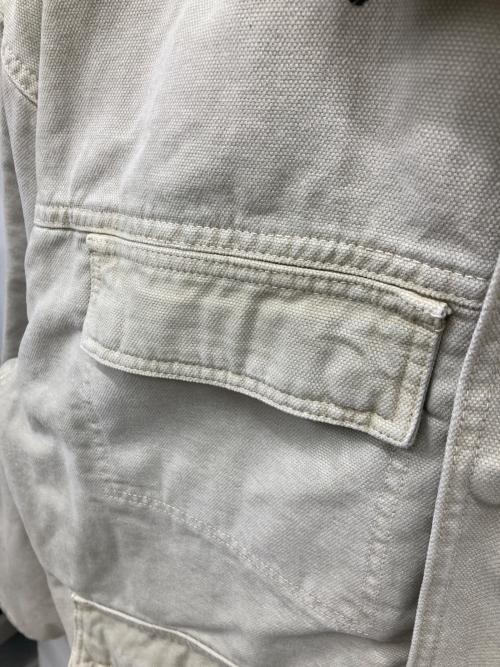 stussy（ステューシー）stussy (ステューシー) Washed Canvas Shop Jacket グレー サイズ:SIZE XXLの古着・服飾アイテム