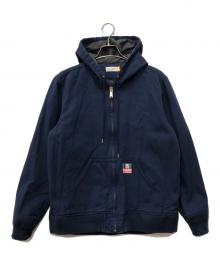 stussy（ステューシー）の古着「裏サーマル ダックジップアップフーディ」｜ネイビー