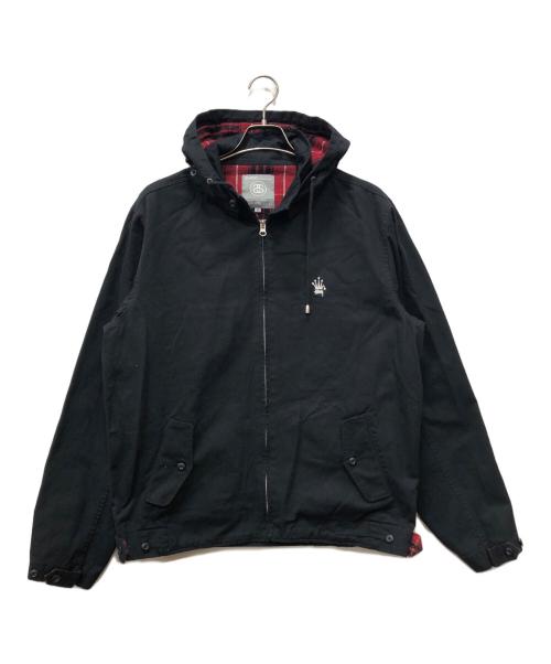 stussy（ステューシー）stussy (ステューシー) フーデットクラウンロゴワークジャケット ブラック サイズ:XLの古着・服飾アイテム