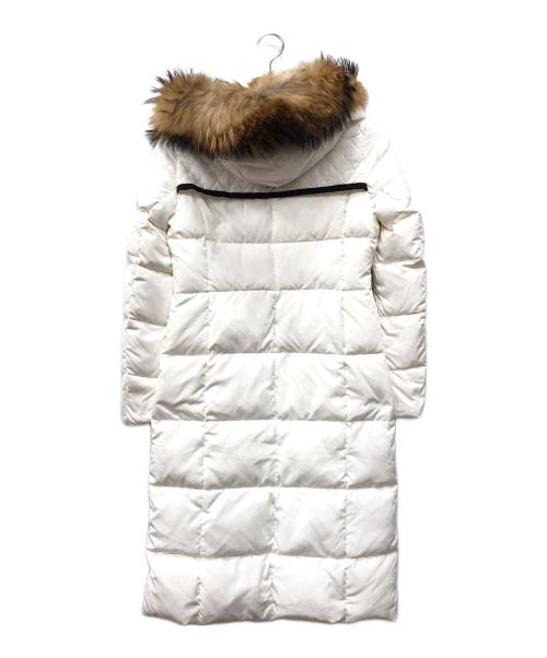 EmiriaWiz（エミリアウィズ）EmiriaWiz (エミリアウィズ) ベルト付きラクーンファーダウンコート ホワイト サイズ:Sの古着・服飾アイテム