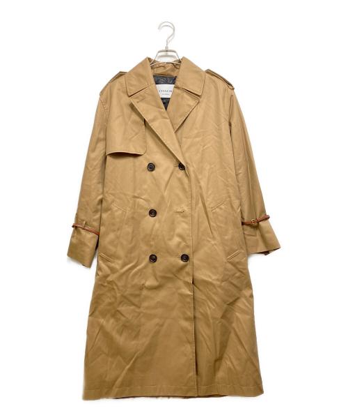 COACH（コーチ）COACH (コーチ) リラックスドダブルブレステッドトレンチ ブラウン サイズ:XSの古着・服飾アイテム