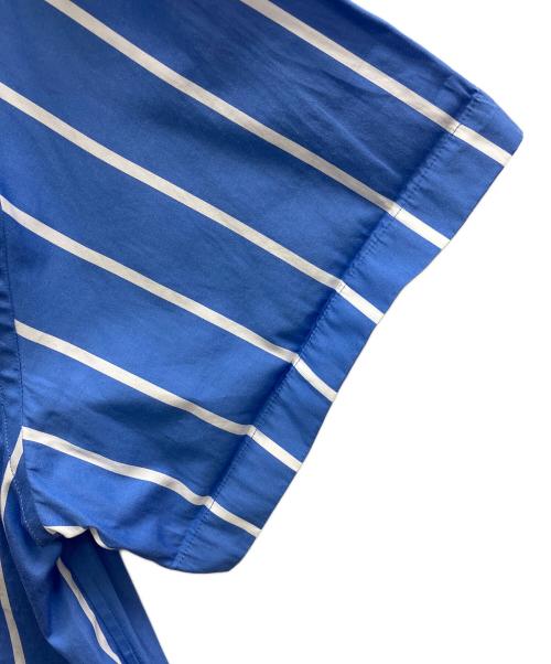 POLO RALPH LAUREN（ポロ・ラルフローレン）POLO RALPH LAUREN (ポロ・ラルフローレン) ストライプ半袖シャツワンピース ブルー サイズ:M 未使用品の古着・服飾アイテム