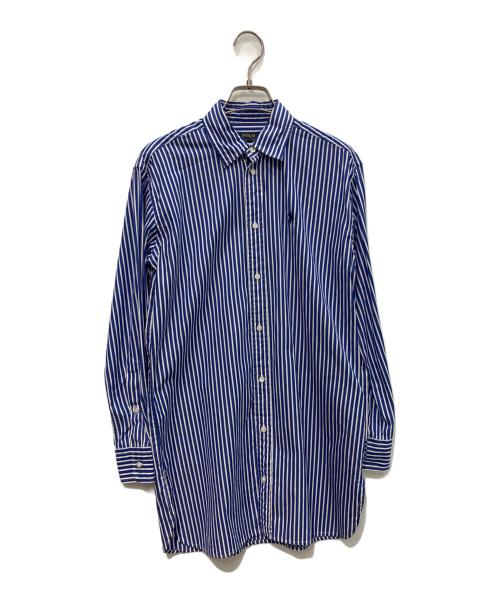 POLO RALPH LAUREN（ポロ・ラルフローレン）POLO RALPH LAUREN (ポロ・ラルフローレン) ストライプシャツ ブルー サイズ:2の古着・服飾アイテム