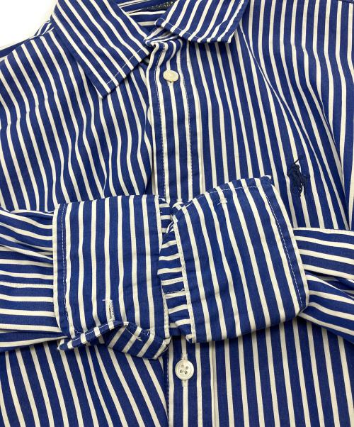 POLO RALPH LAUREN（ポロ・ラルフローレン）POLO RALPH LAUREN (ポロ・ラルフローレン) ストライプシャツ ブルー サイズ:2の古着・服飾アイテム
