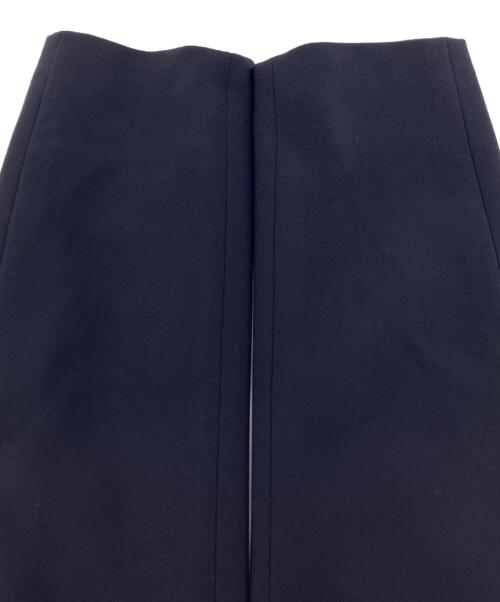 23区（ニジュウサンク）23区 (ニジュウサンク) トリアセダブルジョーゼットVカラージャケット ネイビー サイズ:38の古着・服飾アイテム