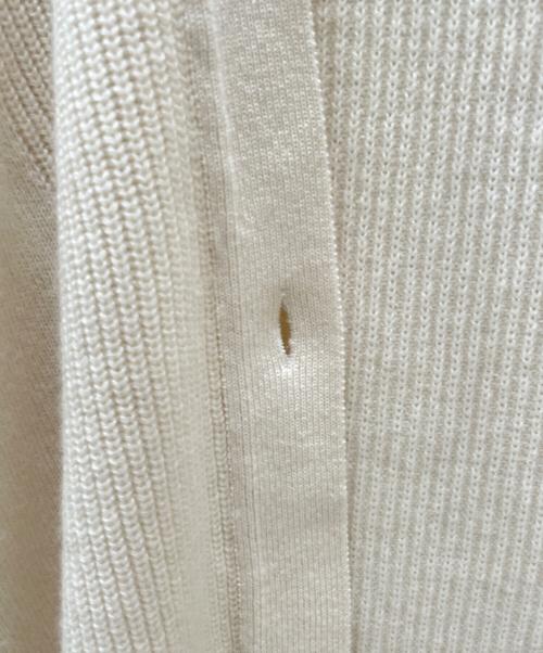 HERMES（エルメス）HERMES (エルメス) カシミヤニットカーディガン アイボリー サイズ:32の古着・服飾アイテム