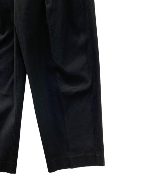 BACCA（バッカ）BACCA (バッカ) コットンピケ タックワイドパンツ ブラック サイズ:34の古着・服飾アイテム