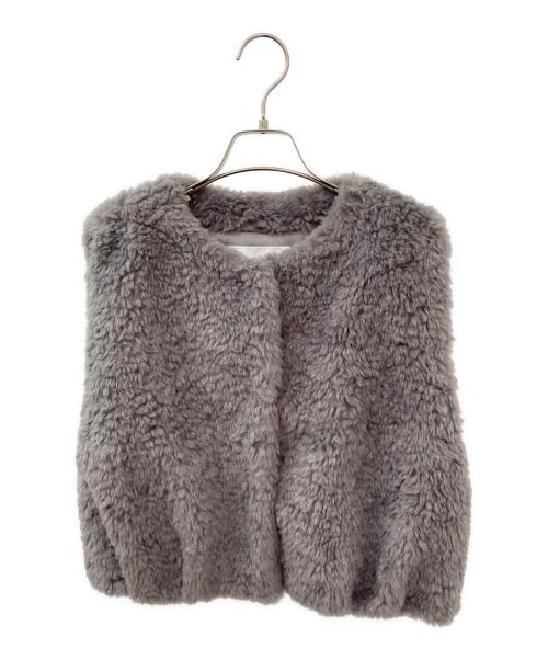 BALLSEY（ボールジィ）BALLSEY (ボールジィ) ランダムファー ショートベスト グレー サイズ:36の古着・服飾アイテム