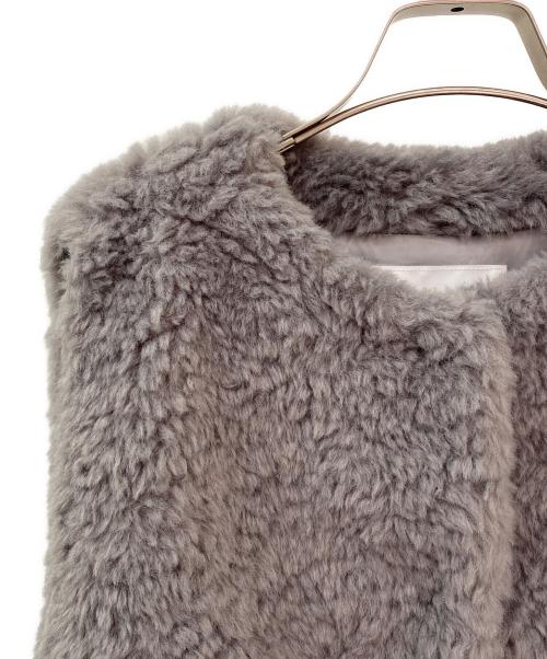 BALLSEY（ボールジィ）BALLSEY (ボールジィ) ランダムファー ショートベスト グレー サイズ:36の古着・服飾アイテム