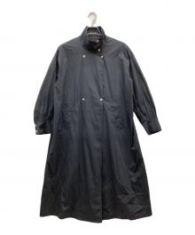 stola.（ストラ）の古着「後ろギャザースタンドコート」｜ブラック