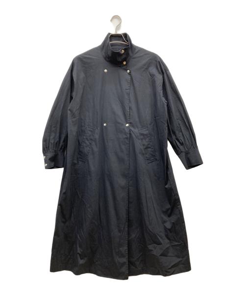 stola.（ストラ）stola. (ストラ) 後ろギャザースタンドコート ブラック サイズ:38の古着・服飾アイテム