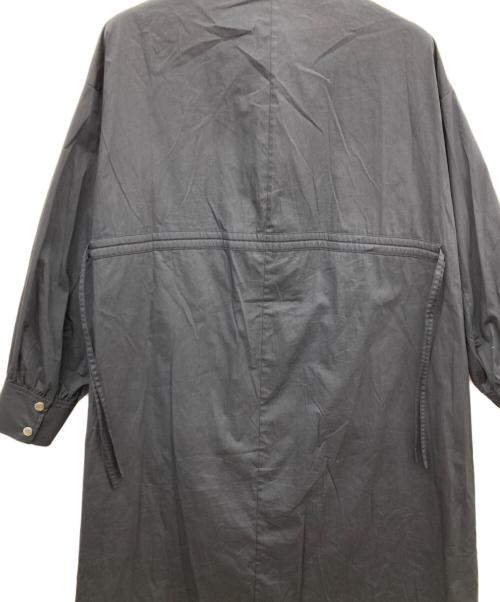 stola.（ストラ）stola. (ストラ) 後ろギャザースタンドコート ブラック サイズ:38の古着・服飾アイテム