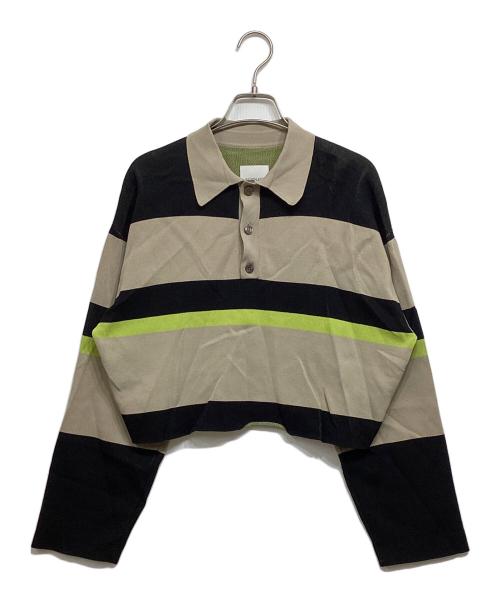 NOUNLESS（ナウンレス）NOUNLESS (ナウンレス) Mini Rugger Knit Shirts ベージュ サイズ:1の古着・服飾アイテム