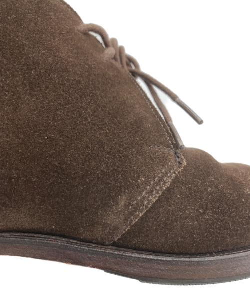 Crockett & Jones（クロケット＆ジョーンズ）Crockett & Jones (クロケット＆ジョーンズ) スウェードチャッカーブーツ ダークブラウン サイズ:6の古着・服飾アイテム