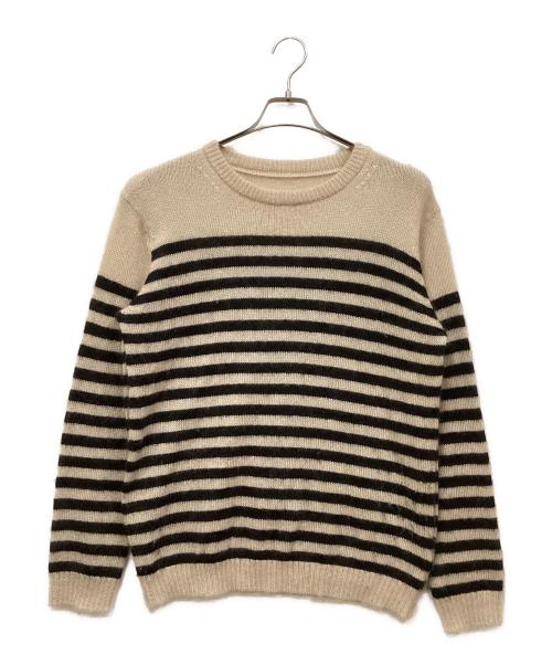 MUSE de Deuxieme Classe（ミューズ ドゥーズィエム クラス）MUSE de Deuxieme Classe (ミューズ ドゥーズィエム クラス) MOHAIR プルオーバー ベージュ×ブラック サイズ:SIZE Freeの古着・服飾アイテム