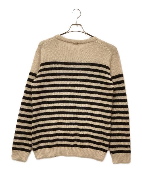 MUSE de Deuxieme Classe（ミューズ ドゥーズィエム クラス）MUSE de Deuxieme Classe (ミューズ ドゥーズィエム クラス) MOHAIR プルオーバー ベージュ×ブラック サイズ:SIZE Freeの古着・服飾アイテム