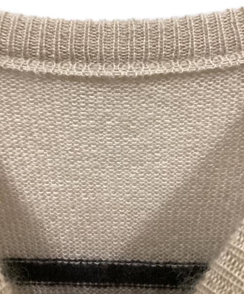 MUSE de Deuxieme Classe（ミューズ ドゥーズィエム クラス）MUSE de Deuxieme Classe (ミューズ ドゥーズィエム クラス) MOHAIR プルオーバー ベージュ×ブラック サイズ:SIZE Freeの古着・服飾アイテム