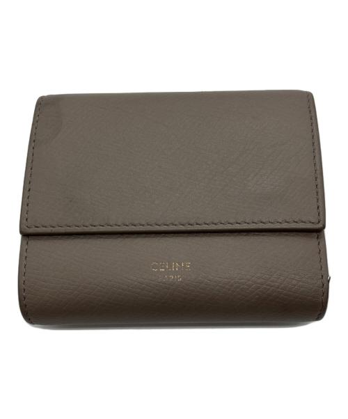 CELINE（セリーヌ）CELINE (セリーヌ) スモール トリフォールドウォレット ベージュの古着・服飾アイテム