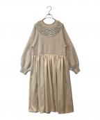 UNMINOUアンミヌ）の古着「ティアードフリルドッキングワンピース」｜ピンク