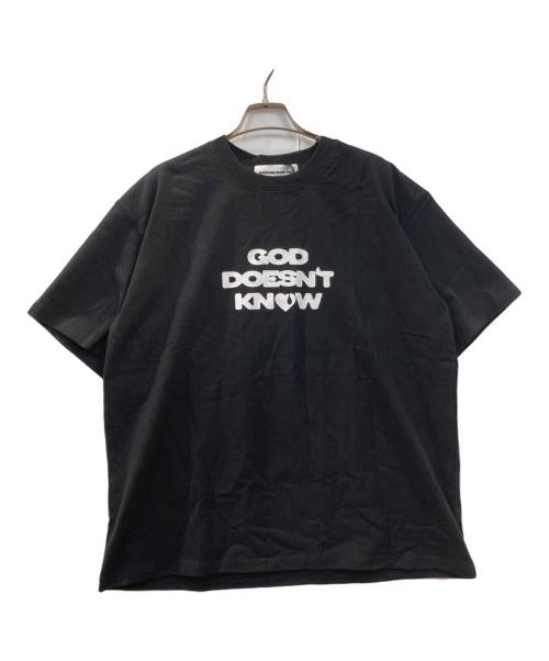 GOD ONLY KNOWS（ゴッドオンリーノウズ）GOD ONLY KNOWS (ゴッドオンリーノウズ) FRAGMENT DESIGN (フラグメントデザイン) Tシャツ ブラック サイズ:M 未使用品の古着・服飾アイテム