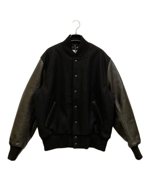 MINEDENIM（マインデニム）MINEDENIM (マインデニム) GB SPORT (ゴールデンベアスポーツ) VARSITY JACKET/スタジャン ブラック サイズ:L 未使用品の古着・服飾アイテム