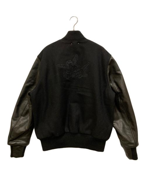 MINEDENIM（マインデニム）MINEDENIM (マインデニム) GB SPORT (ゴールデンベアスポーツ) VARSITY JACKET/スタジャン ブラック サイズ:L 未使用品の古着・服飾アイテム