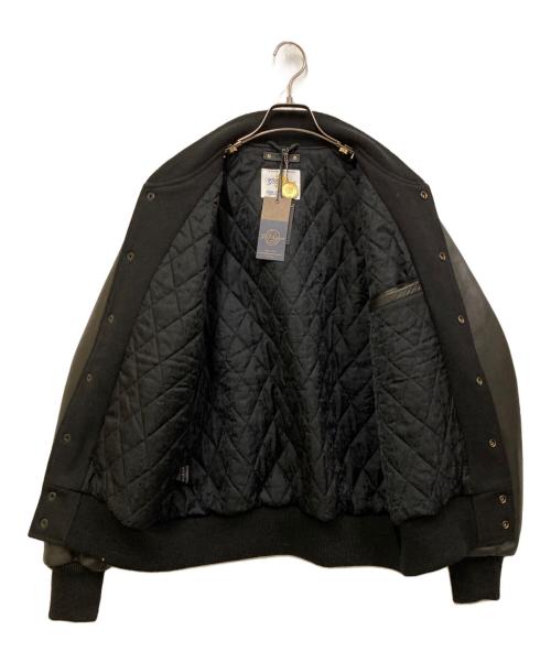 MINEDENIM（マインデニム）MINEDENIM (マインデニム) GB SPORT (ゴールデンベアスポーツ) VARSITY JACKET/スタジャン ブラック サイズ:L 未使用品の古着・服飾アイテム