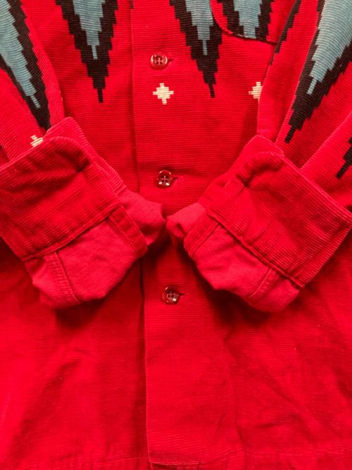 STYLE EYES（スタイルアイズ）STYLE EYES (スタイルアイズ) コーデュロイオープンカラーシャツ レッド サイズ:SIZE Sの古着・服飾アイテム
