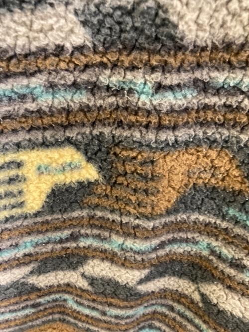 Patagonia（パタゴニア）Patagonia (パタゴニア) プリンテッドシャーリングシンチラセーター グレー サイズ:不明(実寸をご参考下さい)の古着・服飾アイテム