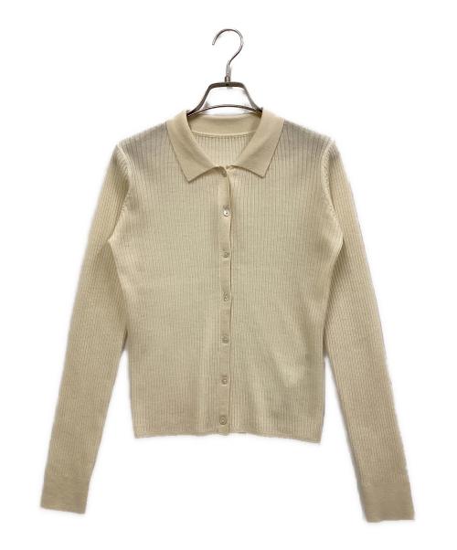 RAY BEAMS（レイ ビームス）RAY BEAMS (レイ ビームス) リブ ポロ カーディガン アイボリー サイズ:SIZE Freeの古着・服飾アイテム