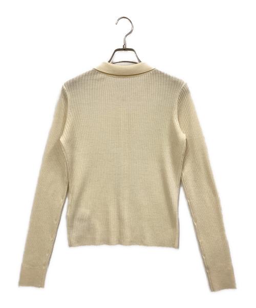 RAY BEAMS（レイ ビームス）RAY BEAMS (レイ ビームス) リブ ポロ カーディガン アイボリー サイズ:SIZE Freeの古着・服飾アイテム