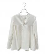 YOKO CHANヨーコチャン）の古着「パールAラインブラウス」｜アイボリー