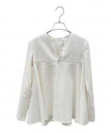 YOKO CHAN（ヨーコチャン）の古着「パールAラインブラウス」｜アイボリー