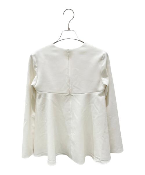 YOKO CHAN（ヨーコチャン）YOKO CHAN (ヨーコチャン) パールAラインブラウス アイボリー サイズ:36の古着・服飾アイテム