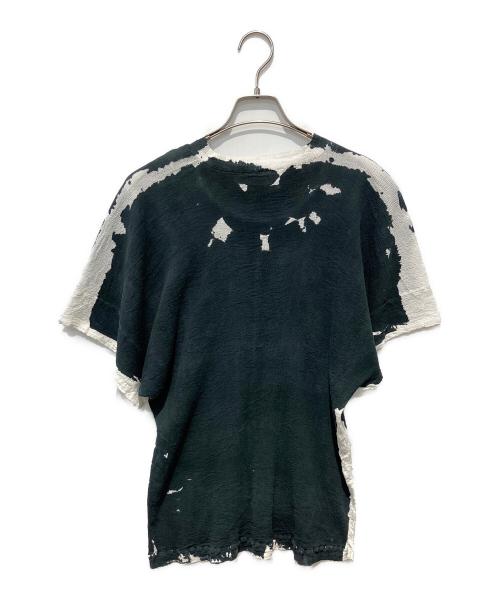 HaaT ISSEY MIYAKE（ハート イッセイ ミヤケ）HaaT ISSEY MIYAKE (ハート イッセイ ミヤケ) KYO CHIJIMI OVER PRINT ブラック サイズ:２の古着・服飾アイテム
