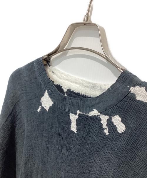 HaaT ISSEY MIYAKE（ハート イッセイ ミヤケ）HaaT ISSEY MIYAKE (ハート イッセイ ミヤケ) KYO CHIJIMI OVER PRINT ブラック サイズ:２の古着・服飾アイテム