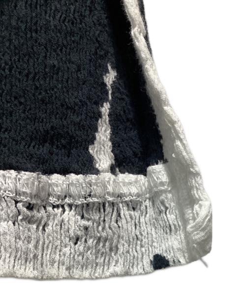 HaaT ISSEY MIYAKE（ハート イッセイ ミヤケ）HaaT ISSEY MIYAKE (ハート イッセイ ミヤケ) KYO CHIJIMI OVER PRINT ブラック サイズ:２の古着・服飾アイテム