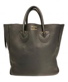 YOUNG & OLSEN The DRYGOODS STORE（ヤングアンドオルセン ザ ドライグッズストア）の古着「レザートートバッグ」｜ブラック