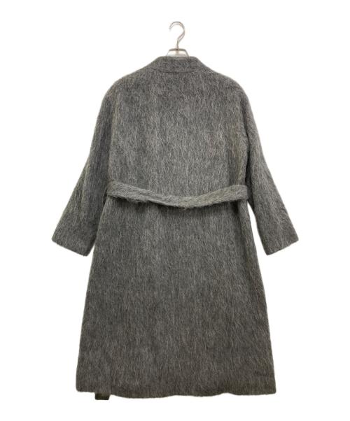 Leilian（レリアン）Leilian (レリアン) アルパカ混カラーレスロングコート グレー サイズ:11の古着・服飾アイテム