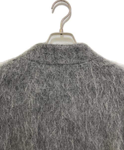 Leilian（レリアン）Leilian (レリアン) アルパカ混カラーレスロングコート グレー サイズ:11の古着・服飾アイテム