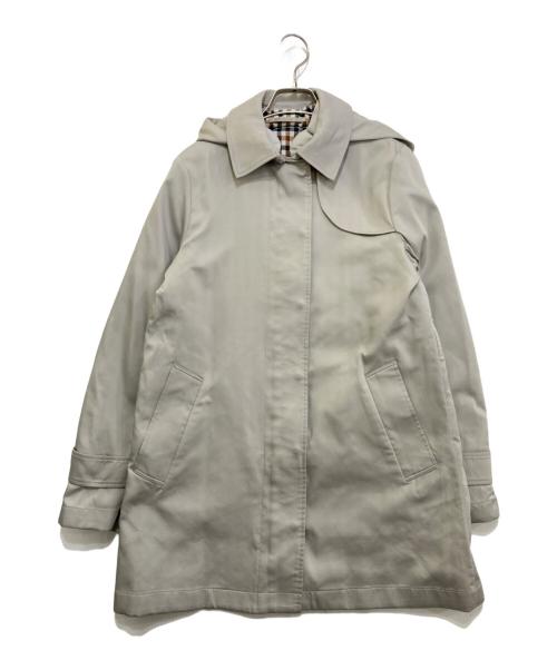 Aquascutum（アクアスキュータム）Aquascutum (アクアスキュータム) 4WAYフーデットジャケット ライトグレー サイズ:8の古着・服飾アイテム