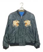 ）の古着「Late 1950s Style Acetate Souvenir Jacket “WHITE TIGER”×“GOLD DRAGON”」｜ブラック